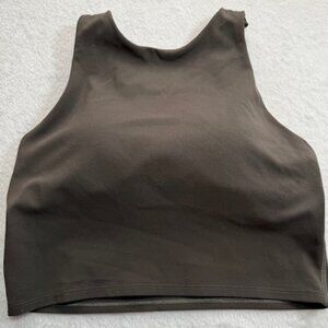 Athleta Brown Full Coverage High Neck Sports Bra with Removable Pads- Size XS